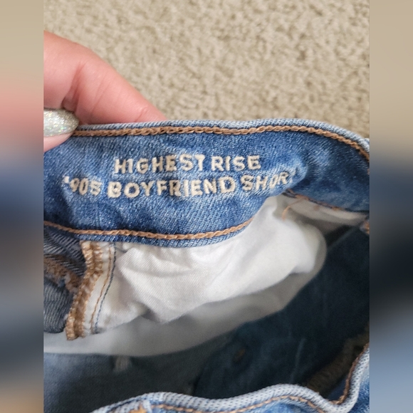 American Eagle Outfitters Distressed Jean Shorts Size 0 - Picture 10 of 11